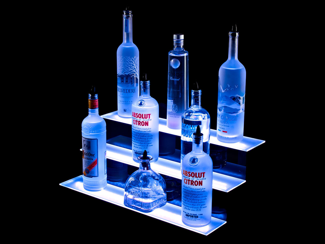 Armana 3-Tier LED Liquor Shelf Display