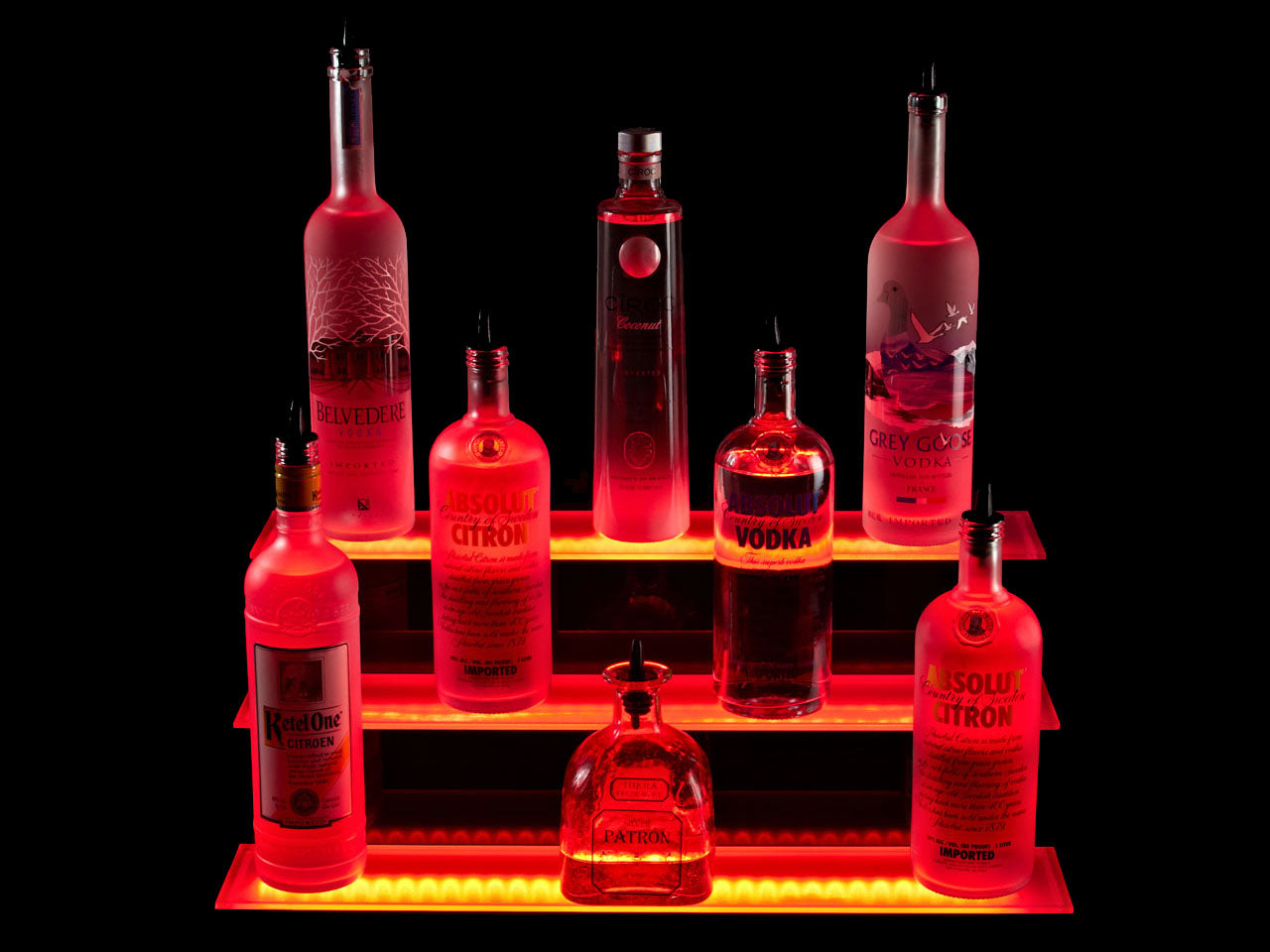 Armana 3-Tier LED Liquor Shelf Display