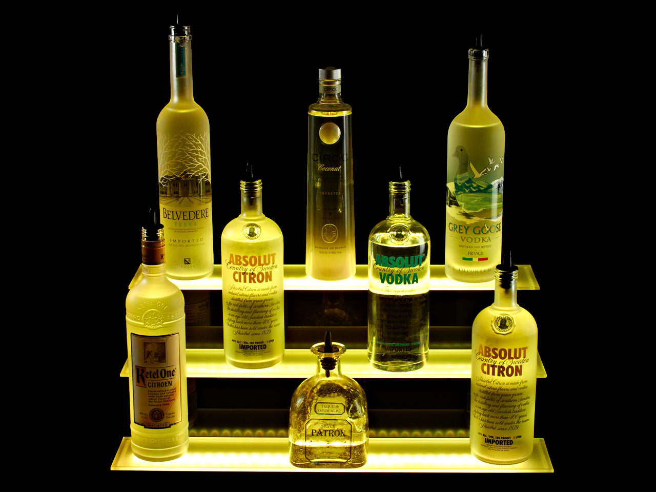 Armana 3-Tier LED Liquor Shelf Display