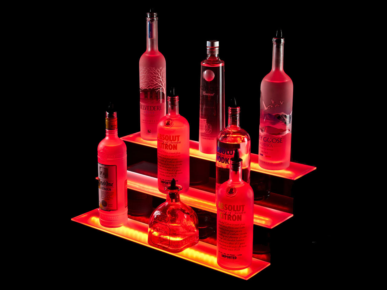Armana 3-Tier LED Liquor Shelf Display