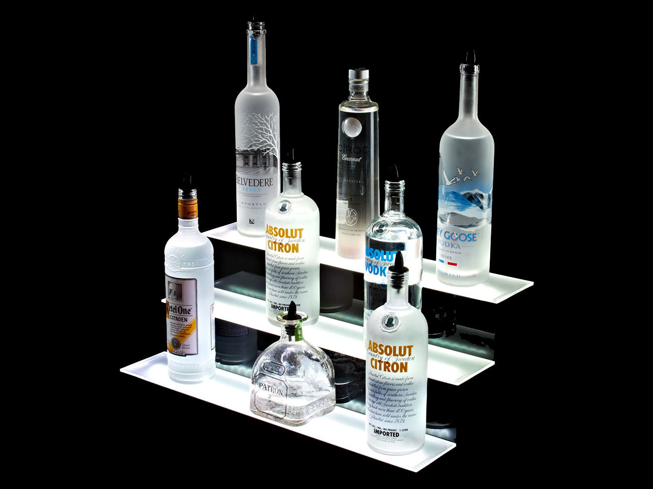 Armana 3-Tier LED Liquor Shelf Display