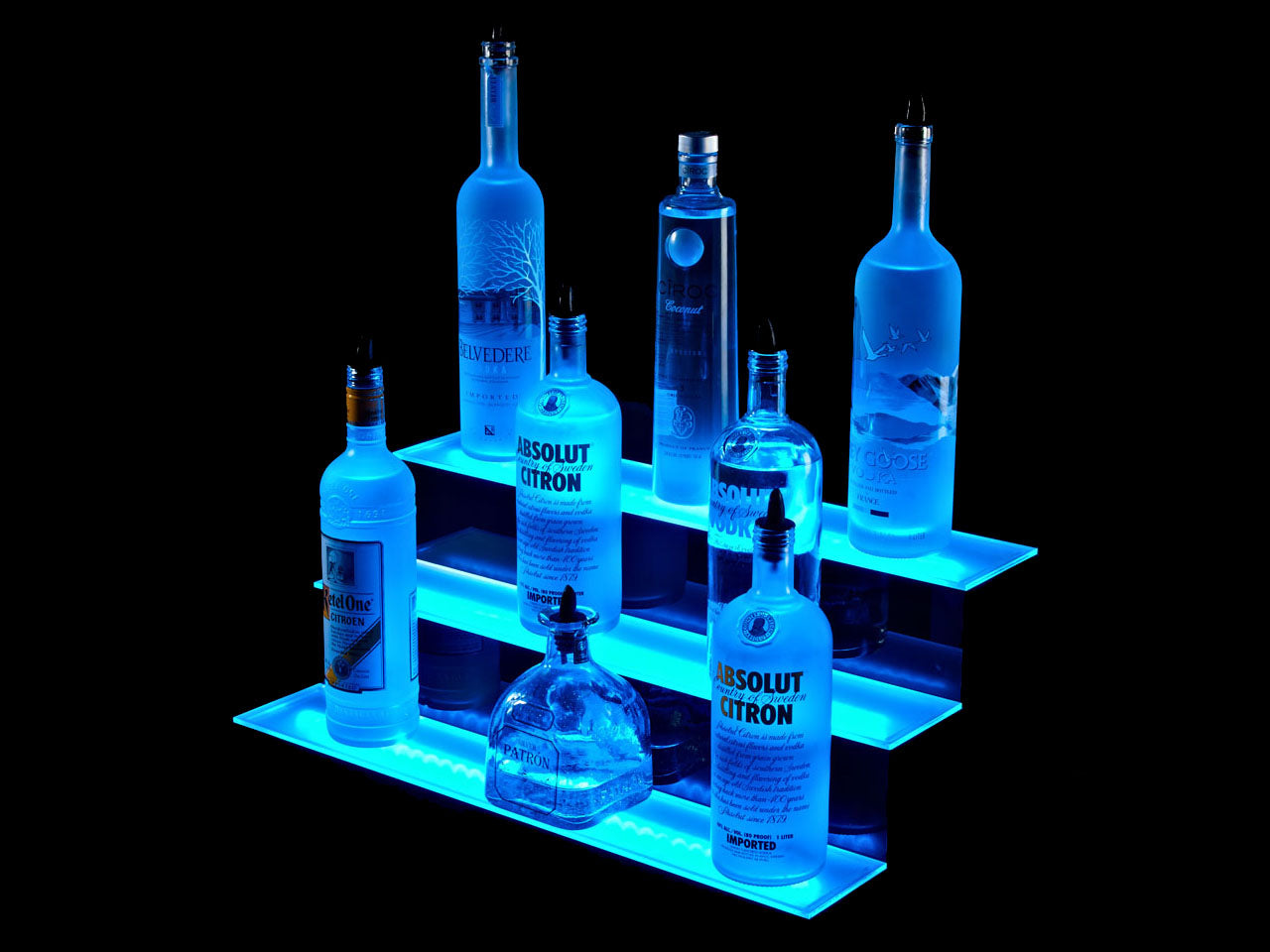 Armana 3-Tier LED Liquor Shelf Display