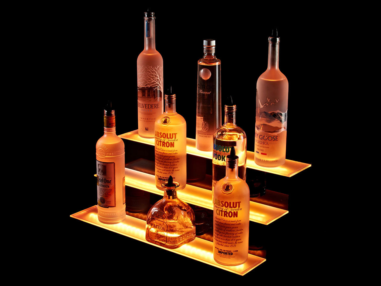 Armana 3-Tier LED Liquor Shelf Display
