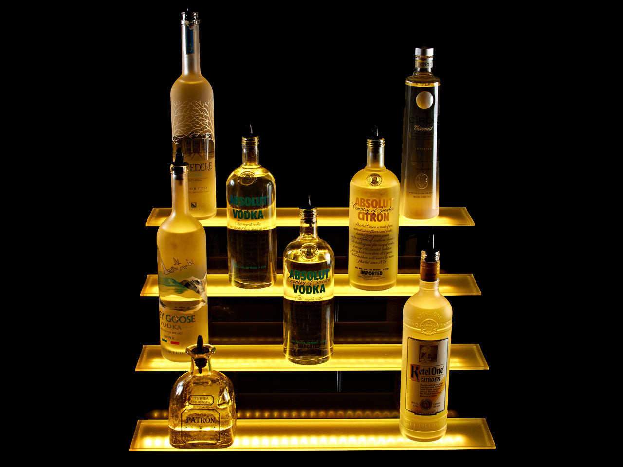 Armana 4-Tier LED Liquor Shelf Display