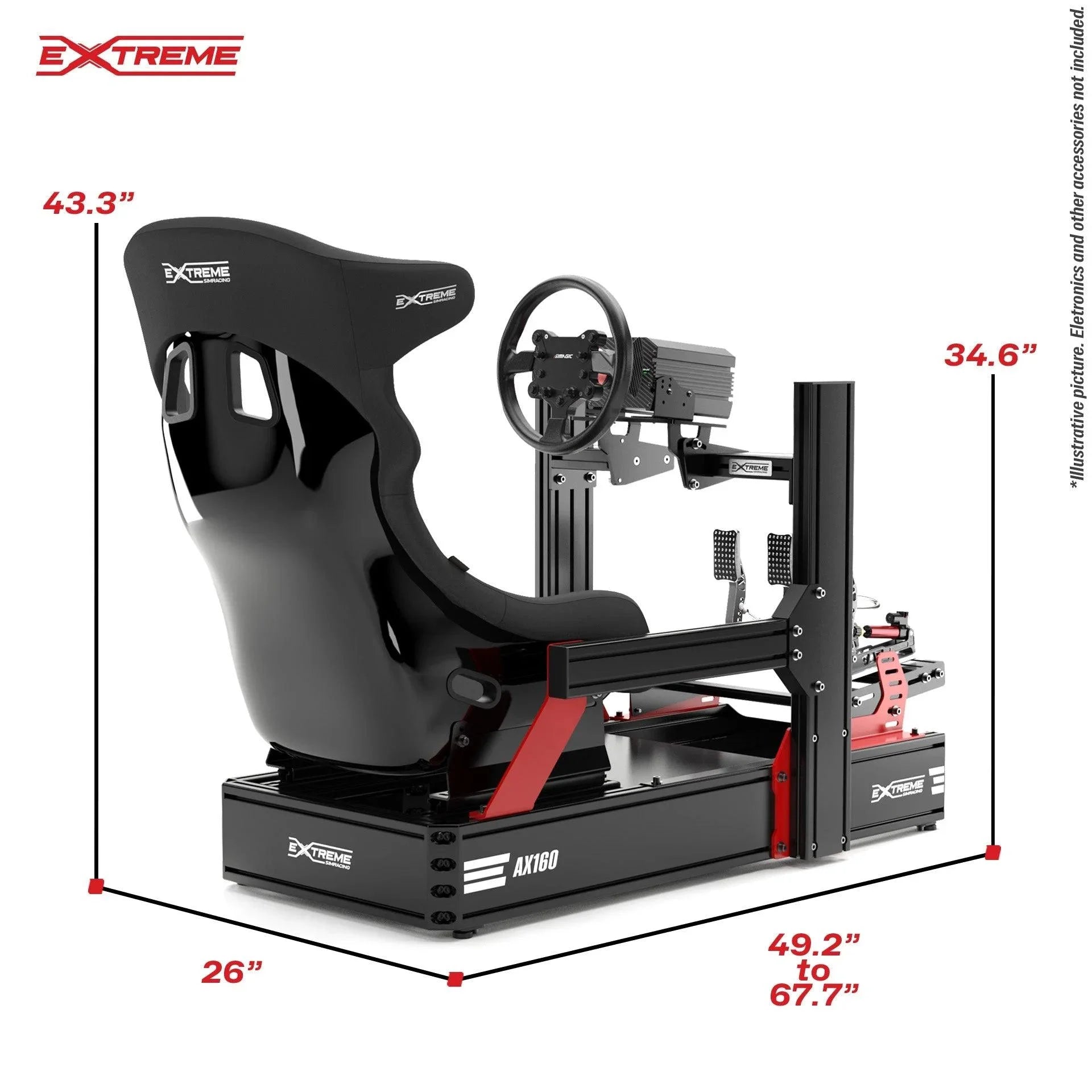Extreme Simracing AX160 Aluminum Profile Simulator Sim Racing Rig