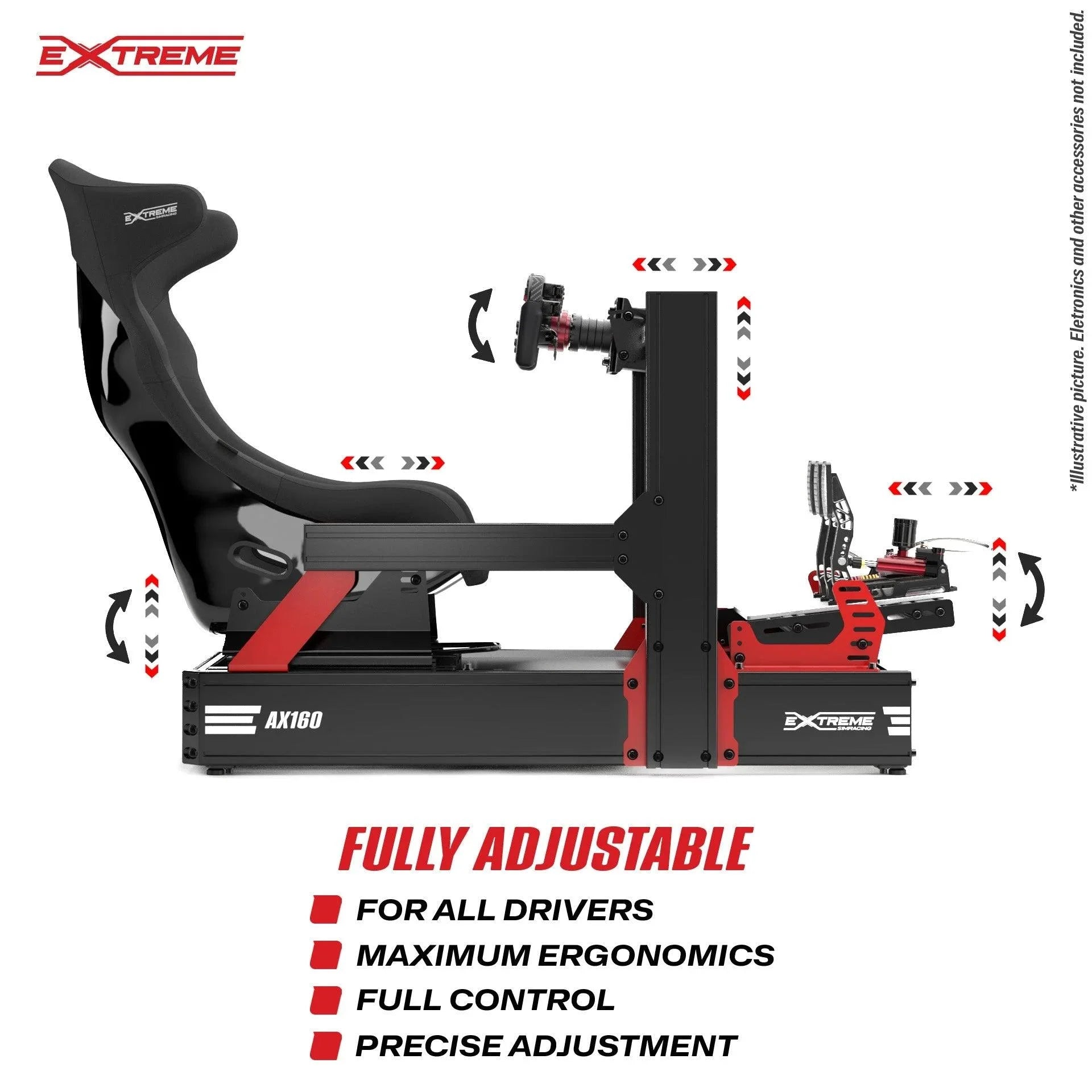 Extreme Simracing AX160 Aluminum Profile Simulator Sim Racing Rig