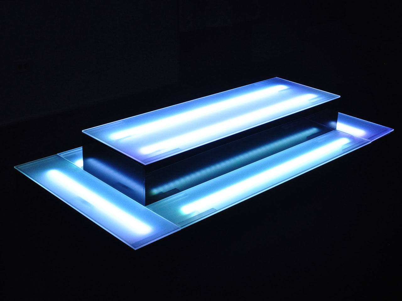 Armana Island 2-Tier Double Wide LED Shelf Display