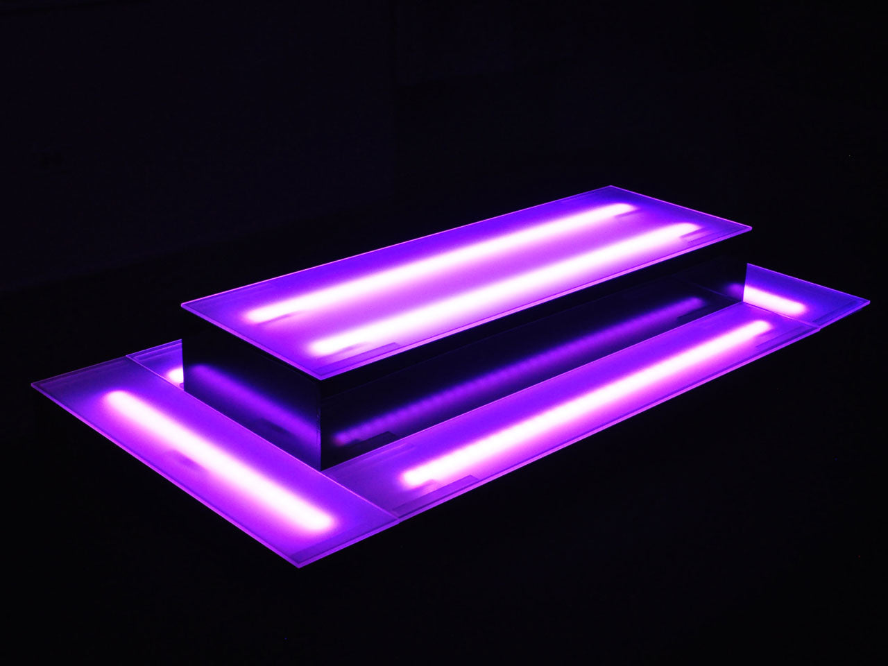 Armana Island 2-Tier Double Wide LED Shelf Display