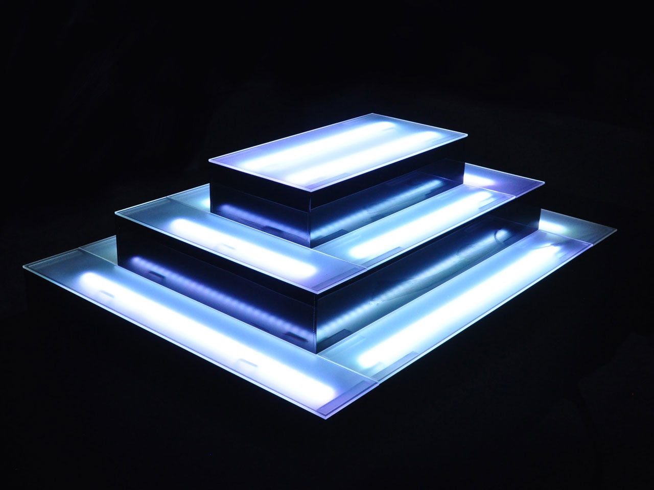 Armana Island 3-Tier Double Wide LED Shelf Display