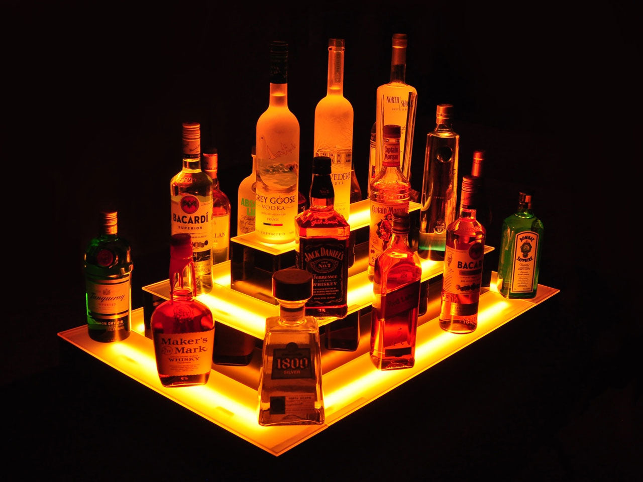 Armana Island 3-Tier LED Shelf Display