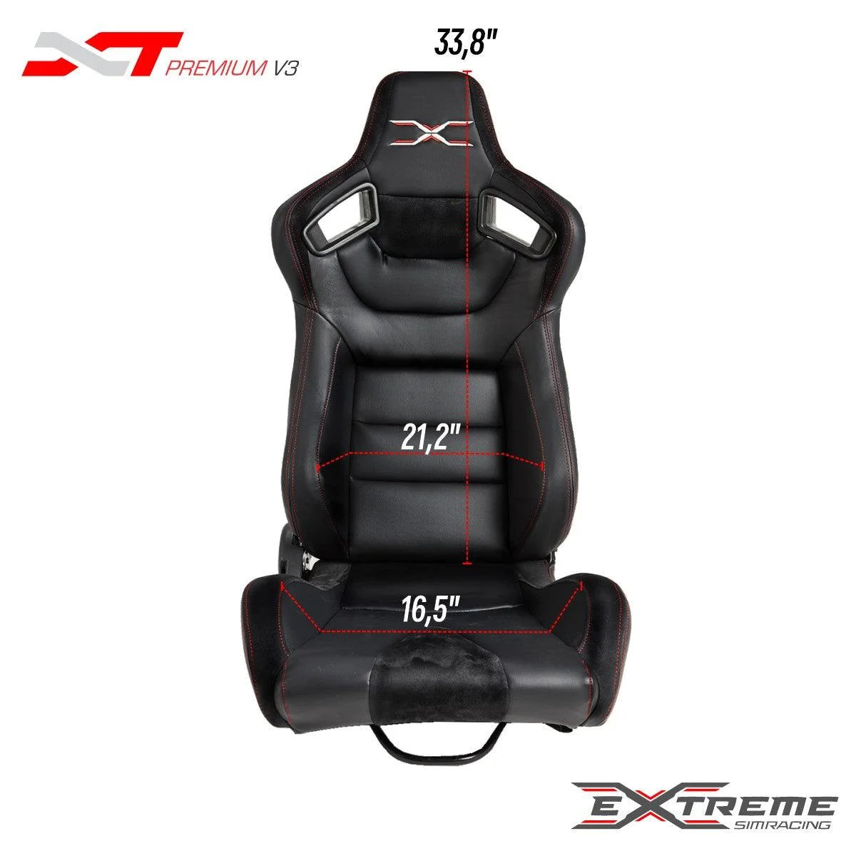 Extreme Simracing SIM RACING COCKPIT XT PREMIUM 3.0 – FULL ACCESSORIES EDITION (BLACK/BLACK)