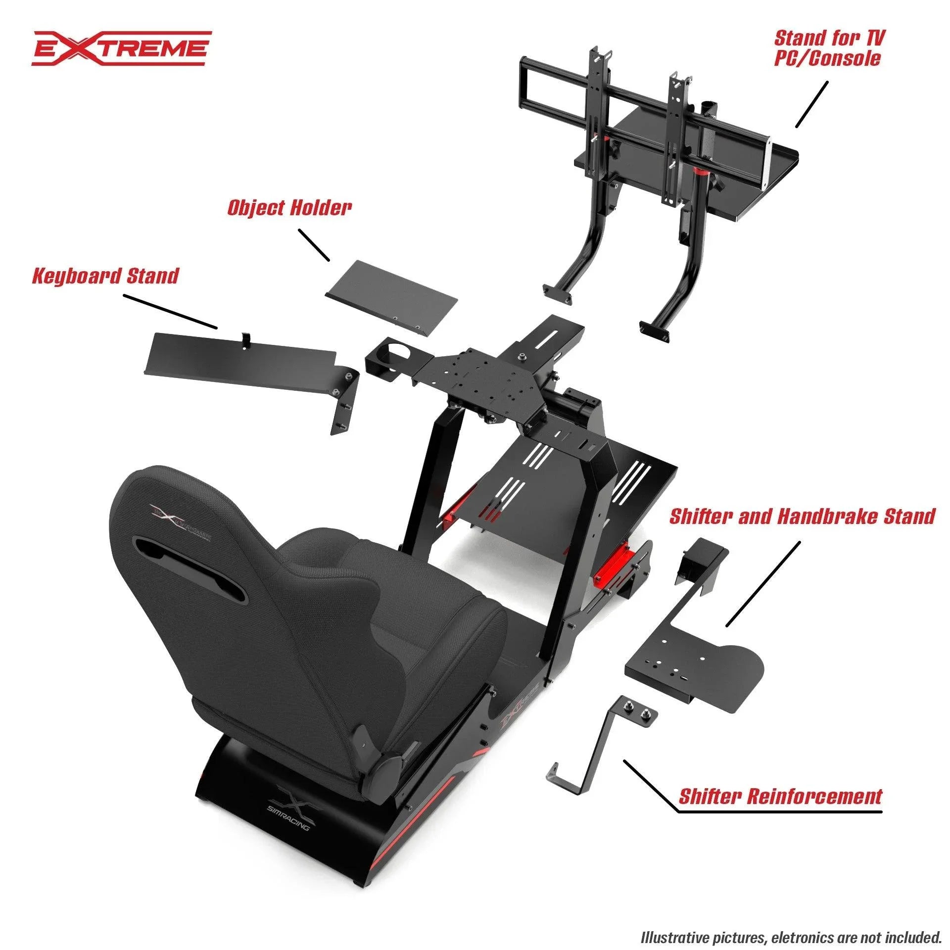 Extreme Simracing SIM RACING COCKPIT XT PREMIUM LITE 3.0 – FULL ACCESSORIES EDITION