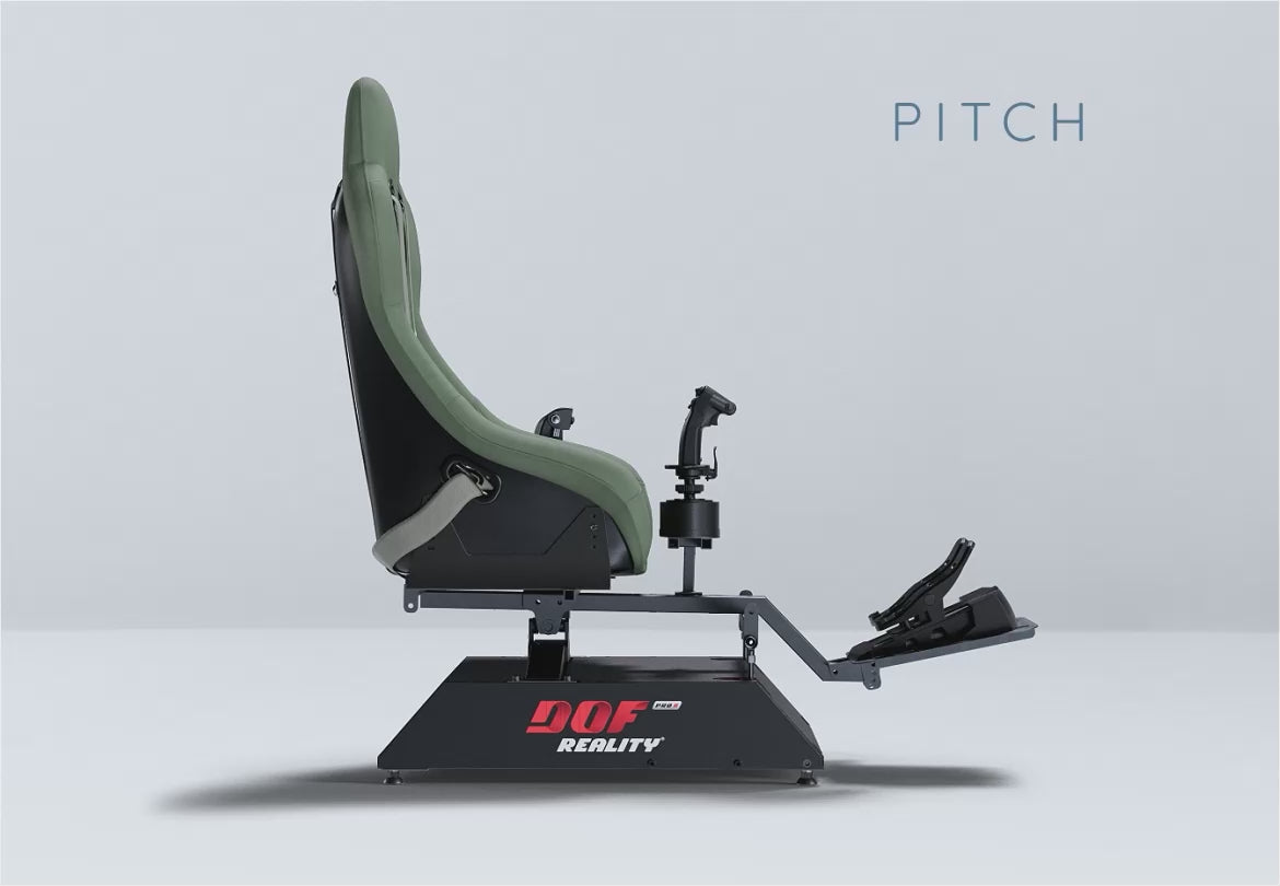 Load video: DOF Reality® P2 Motion Heli Cockpit – 2-Axis PRO (Ready-to-Play Platform)