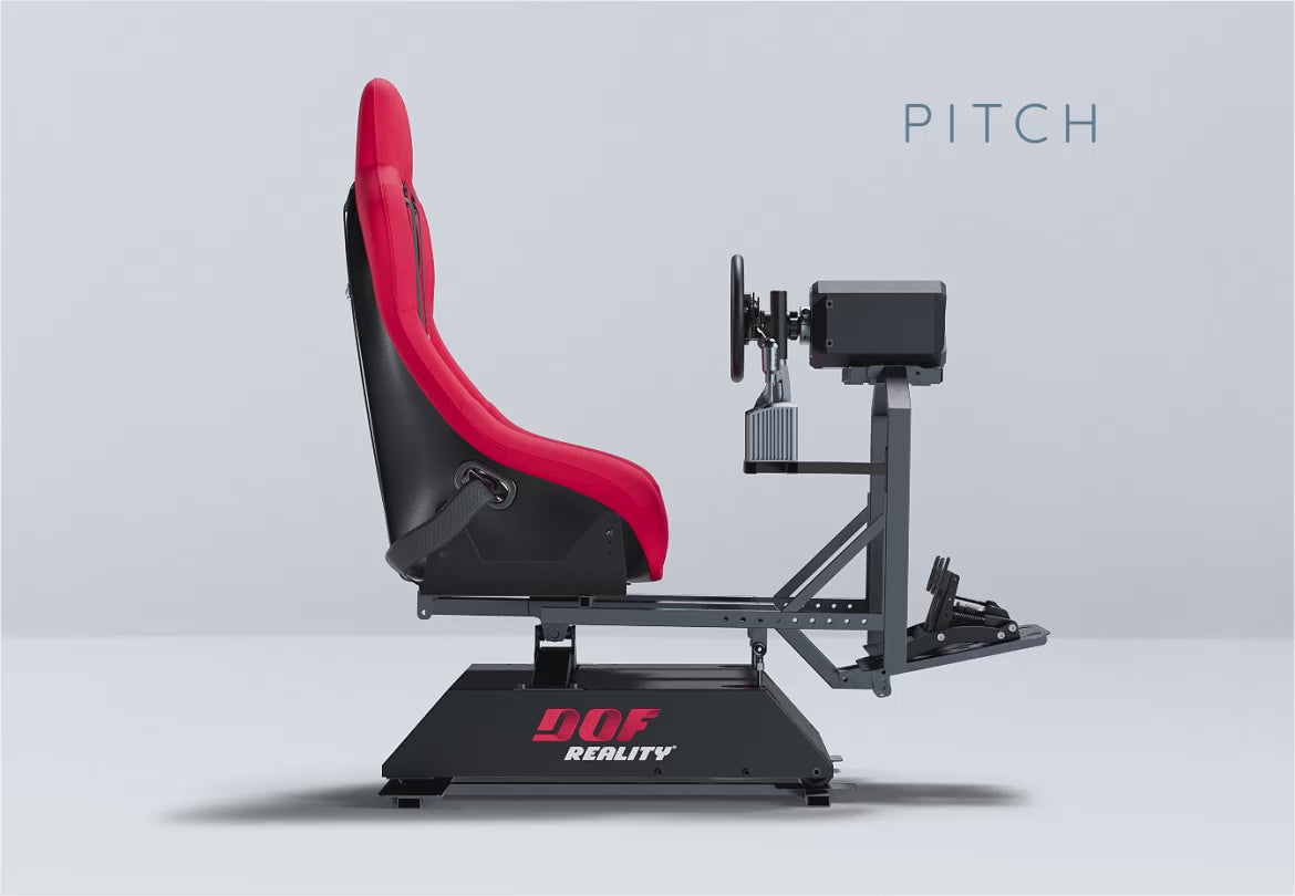 Load video: DOF Reality® H3 Motion Racing Rig – 3-Axis HERO (Ready-to-Play Platform)