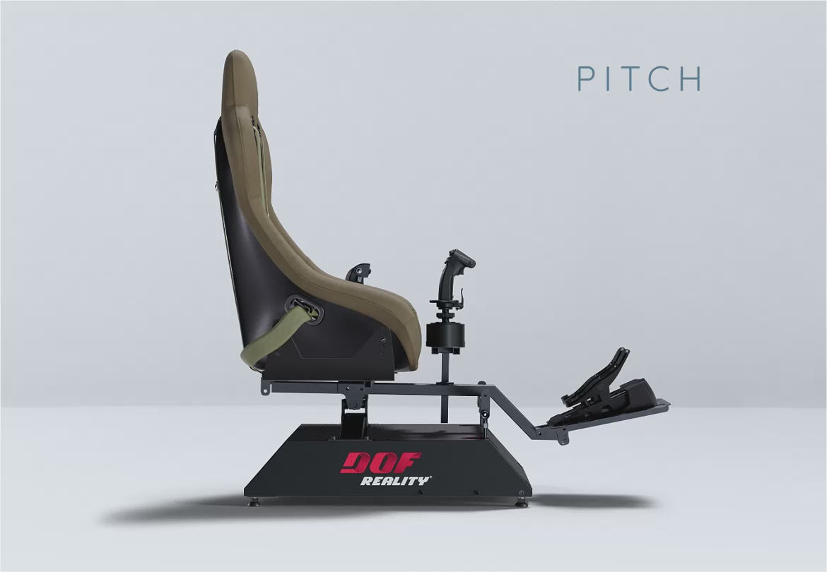 Load video: DOF Reality® H2 Motion Helicopter Cockpit – 2-Axis HERO (Ready-to-Play Platform)