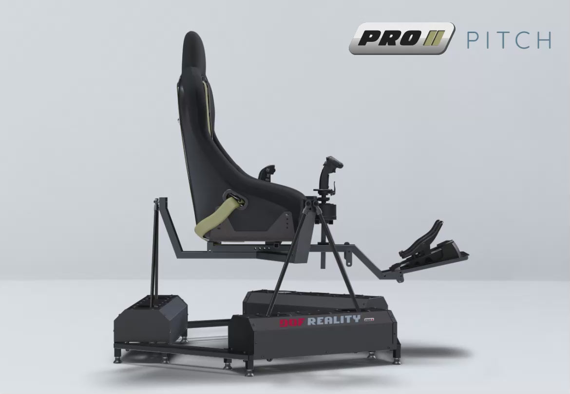 Load video: DOF Reality® P6 Motion Heli Cockpit – 6-Axis PRO (Ready-to-Play Platform)